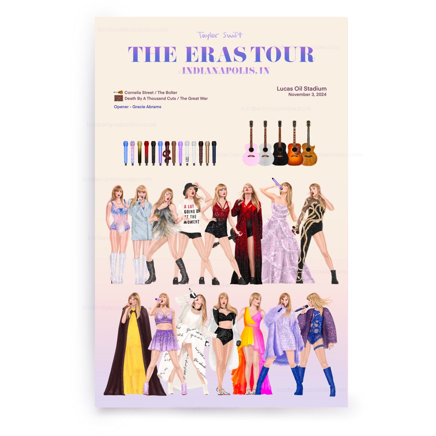 Custom Tour Date Print (11 x 17)