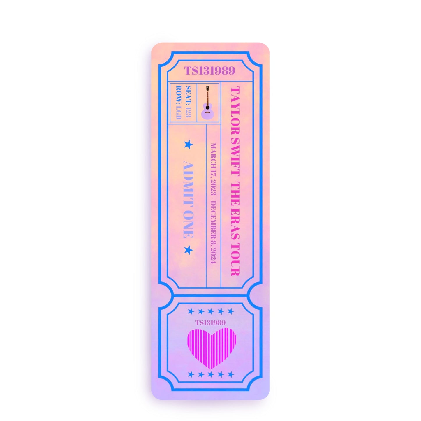 Eras Tour Ticket Bookmark