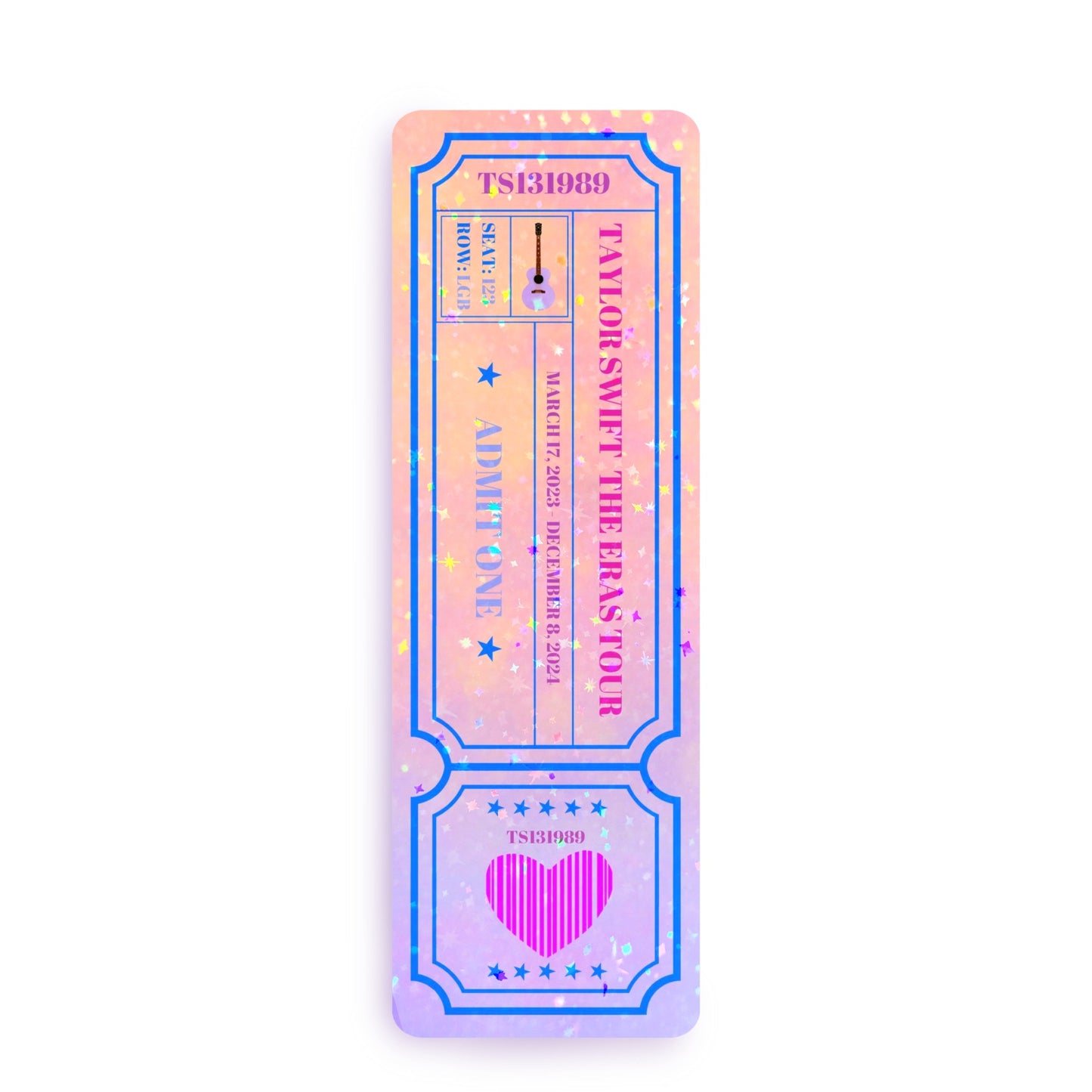 Eras Tour Ticket Bookmark