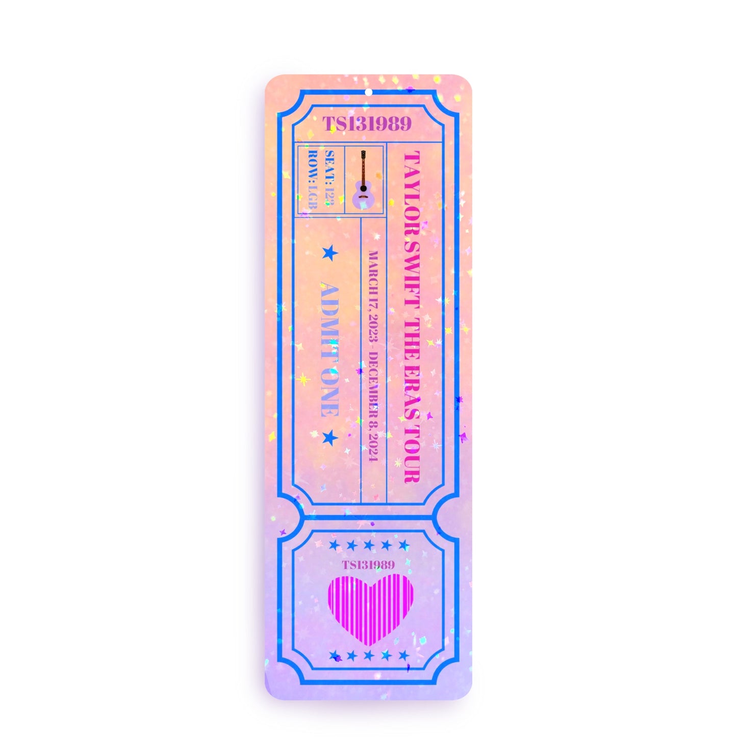 Eras Tour Ticket Bookmark