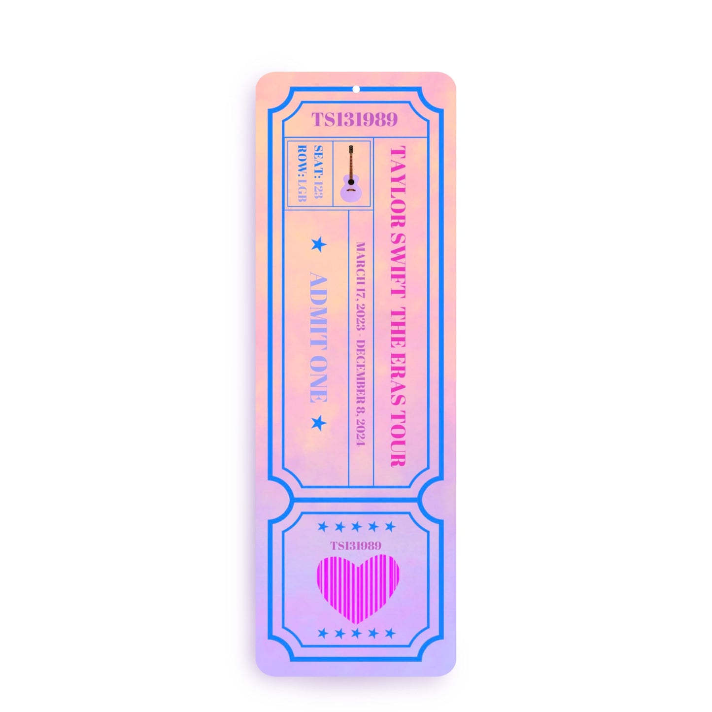 Eras Tour Ticket Bookmark