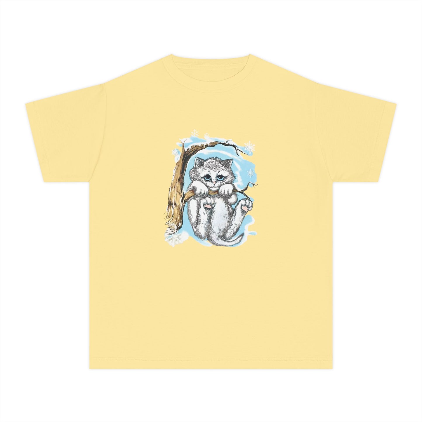 Youth Vintage Cat Illustration Tee