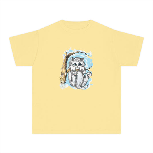 Youth Vintage Cat Illustration Tee