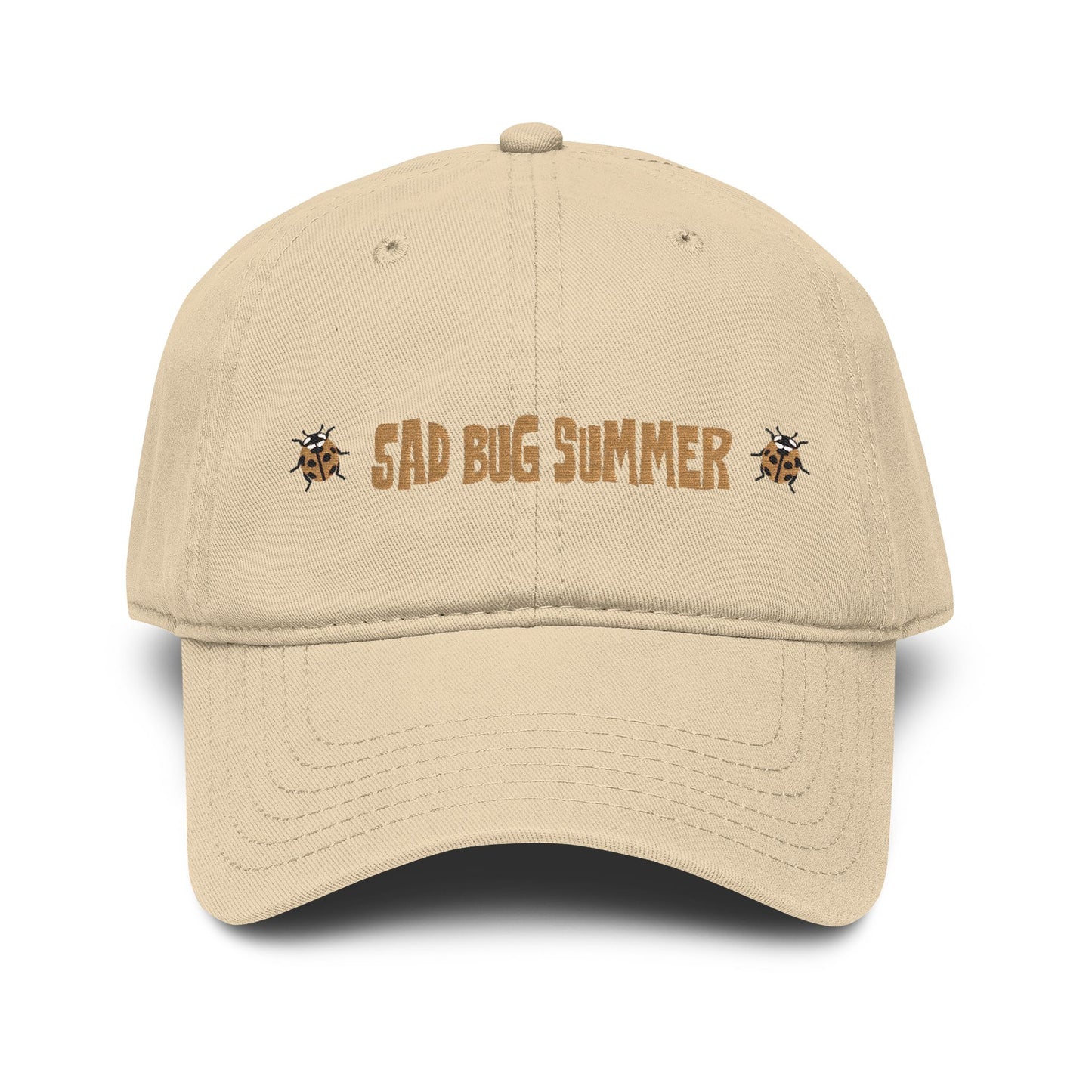 Sad Bug Summer Ladybug Hat - Garment Washed Baseball Cap