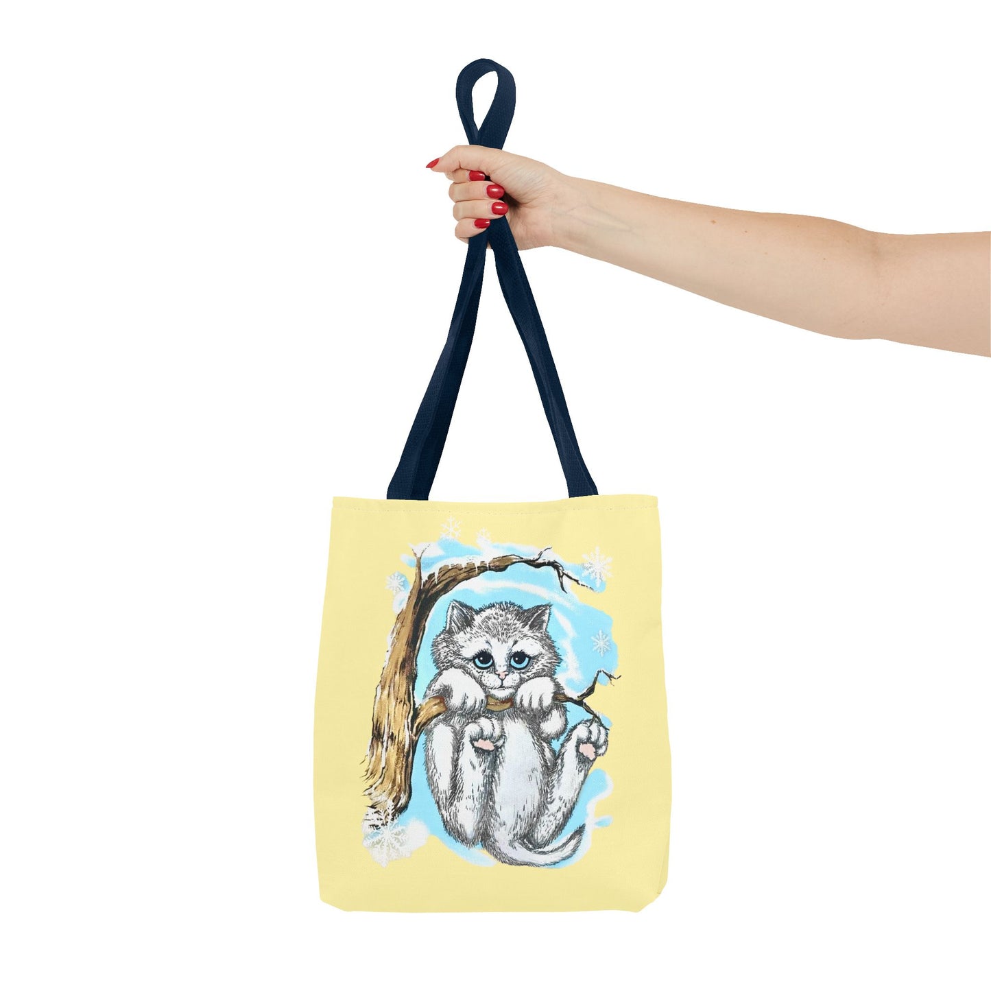 Vintage Cat Illustration Tote Bag