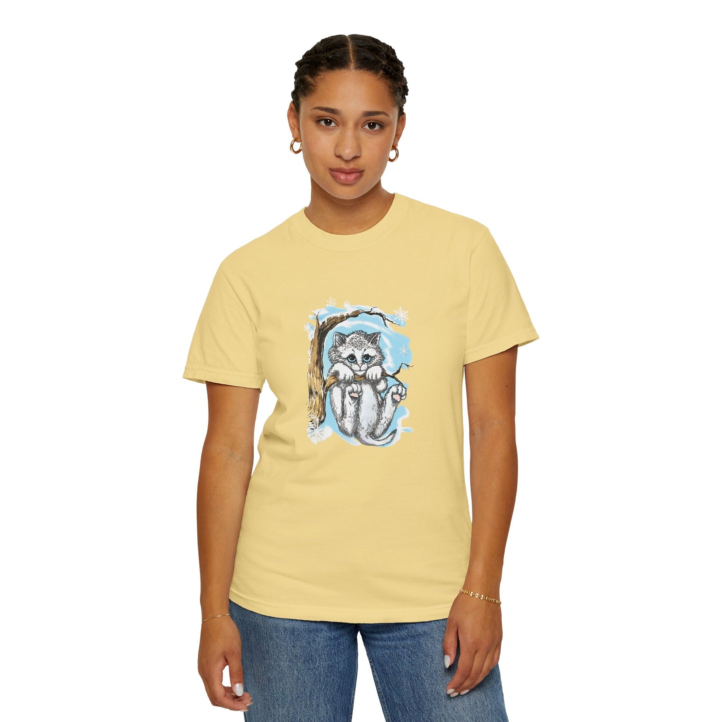 Vintage Cat Illustration Tee