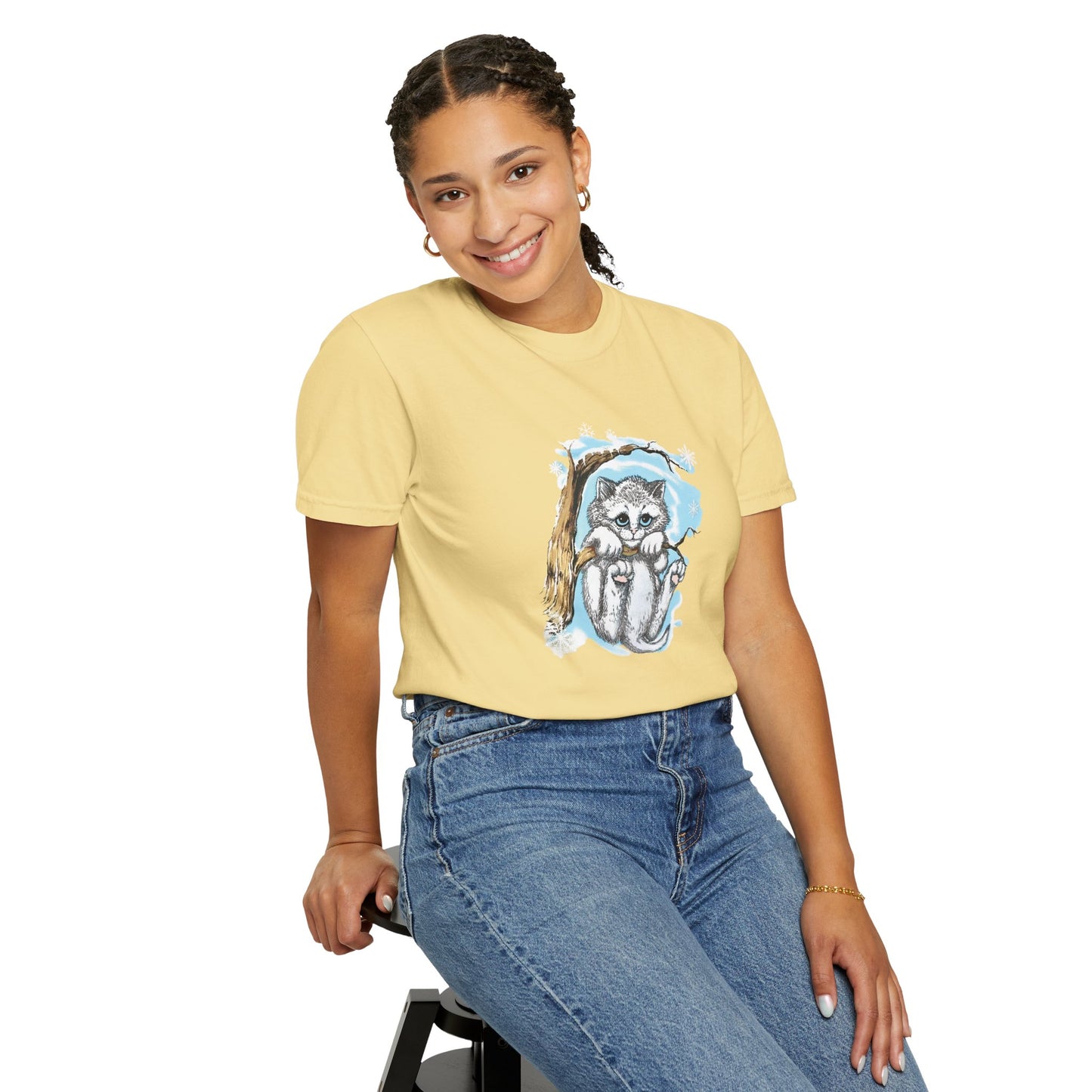 Vintage Cat Illustration Tee