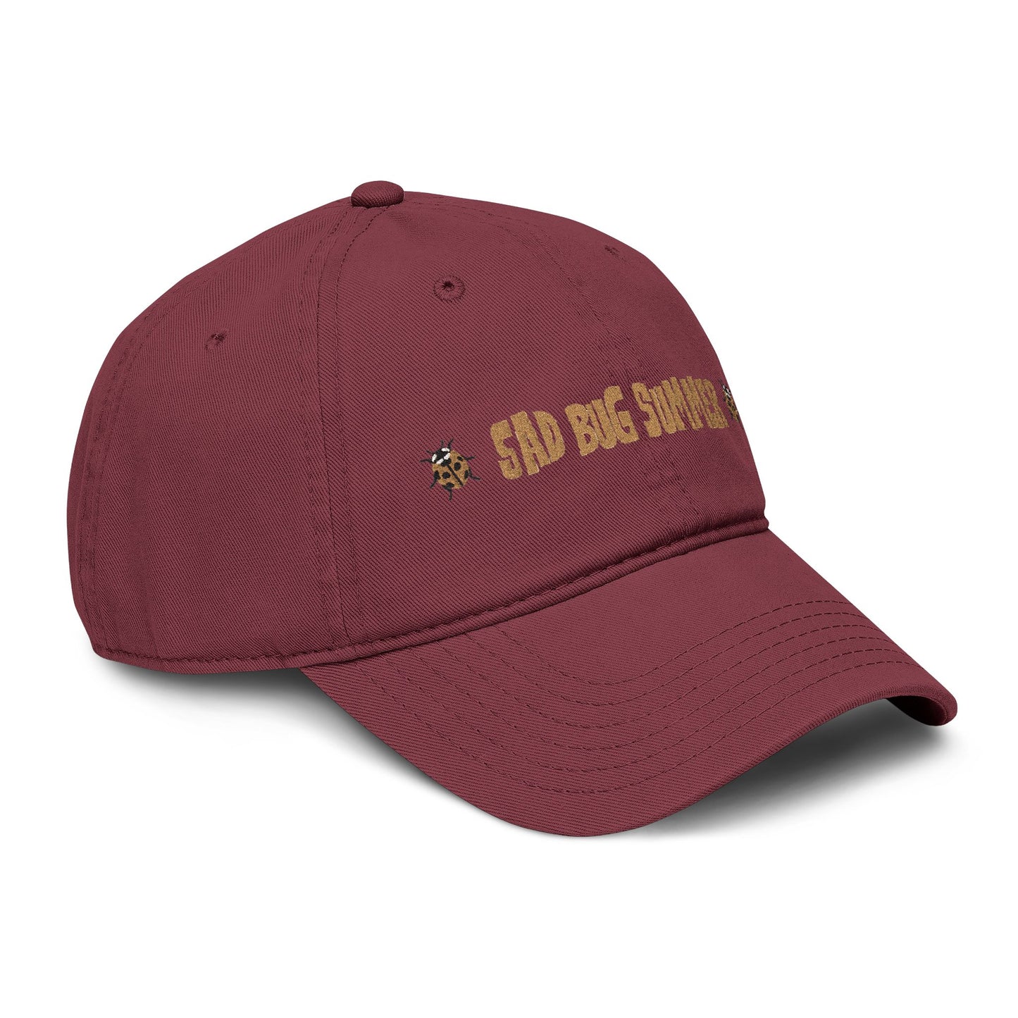 Sad Bug Summer Ladybug Hat - Garment Washed Baseball Cap
