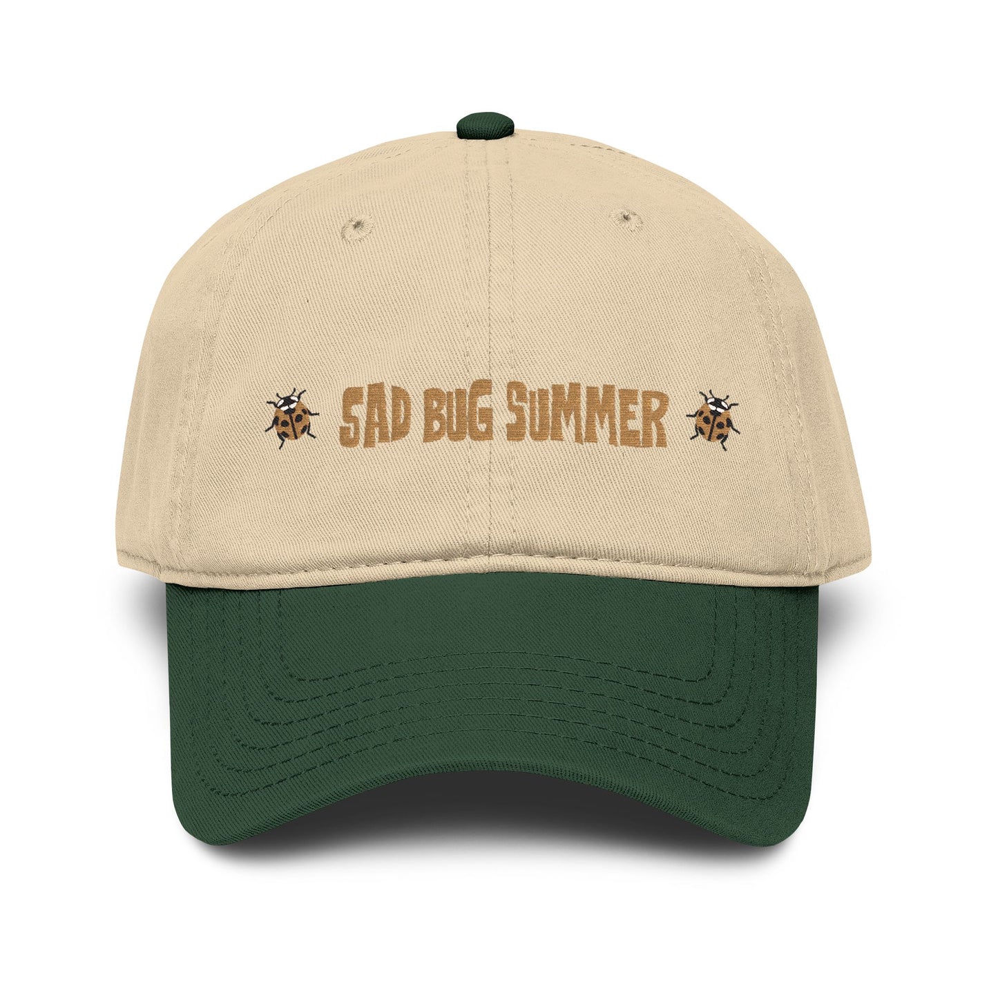Sad Bug Summer Ladybug Hat - Garment Washed Baseball Cap